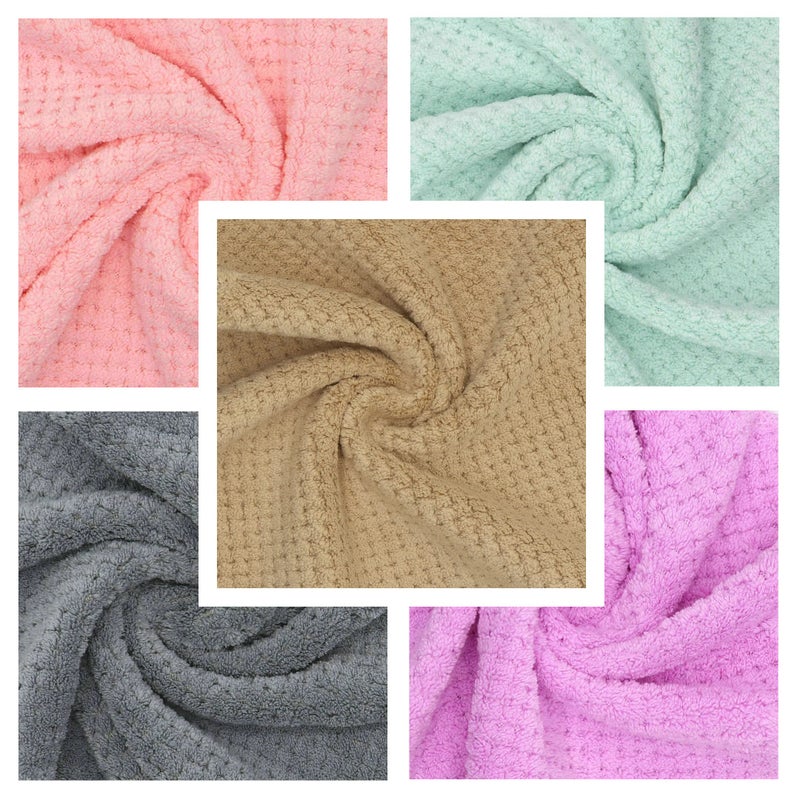 HFGBLG Microfiber Cleaning Cloth Lint Free Cleaning Rags, 10 Pack Fast Drying Dish Rags for Cleaning, Super Absorbent Kitchen Dish Cloths for Wash Dishes,12 in x 12 in, Mix Color - Image 4